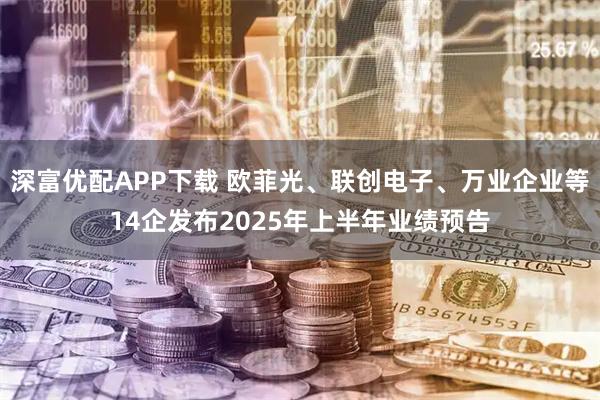 深富优配APP下载 欧菲光、联创电子、万业企业等14企发布2025年上半年业绩预告
