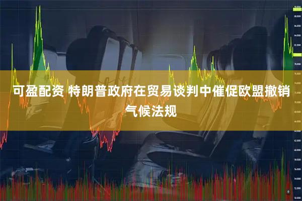 可盈配资 特朗普政府在贸易谈判中催促欧盟撤销气候法规