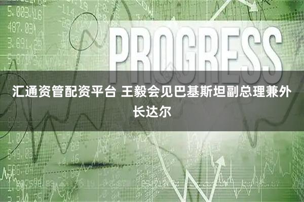 汇通资管配资平台 王毅会见巴基斯坦副总理兼外长达尔